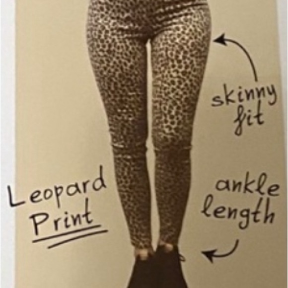 𝅺nwt CI SONO leopard Jeans Sz 7 skinny - Picture 2 of 6